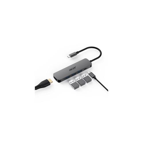 Acer 5in1 Type C Dongle Bedraad USB 3.2 Gen 1 (3.1 Gen 1) Type-C Zilver - Image 2