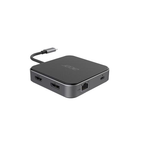 Acer 7-in-1 USB 4 Dongle Bedraad USB4 Zwart, Zilver - Image 1