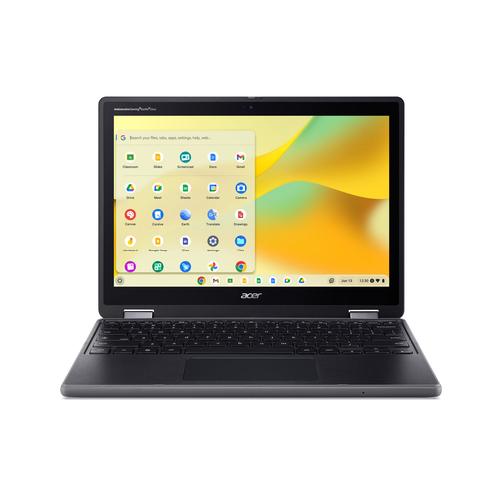 Acer Chromebook R857T-TCO-C04U Intel® N N150 31 cm (12.2") Touchscreen WUXGA 8 GB LPDDR5x-SDRAM 64 GB eMMC Wi-Fi 6E (802.11ax) ChromeOS US International Zwart - Image 1