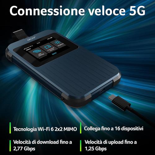 Acer Connect Enduro M3 5G Mobile Wi-Fi, 20GB international data Modem/router voor mobiele netwerken - Image 5