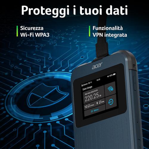 Acer Connect Enduro M3 5G Mobile Wi-Fi, 20GB international data Modem/router voor mobiele netwerken - Image 8