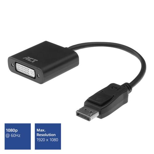 ACT 0,15 meter DisplayPort male naar DVI female adapter - Image 2