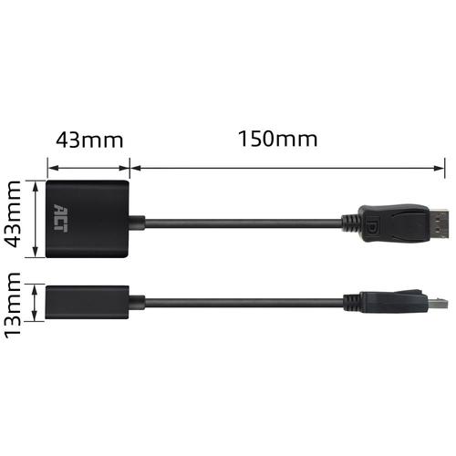 ACT 0,15 meter DisplayPort male naar DVI female adapter - Image 3