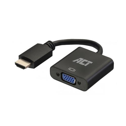 ACT 0,15 meter HDMI-A male naar VGA female adapter, met audio - Image 1