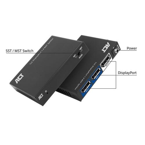 ACT 1x2 DisplayPort 1.4 MST Splitter - Image 3