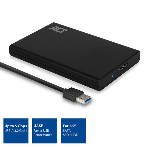 ACT 2,5" SATA harde schijf behuizing, schroefloos, USB 3.2 Gen1 - Image 6