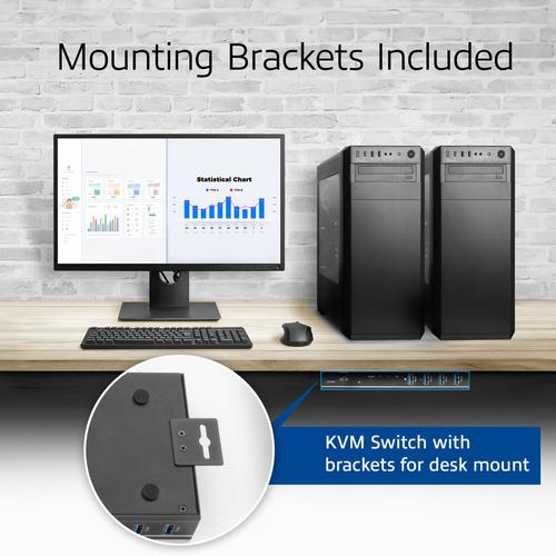 ACT 2-Poorts HDMI 4K@60Hz KVM switch, USB 3.2 Gen1 (USB 3.0) - Image 9
