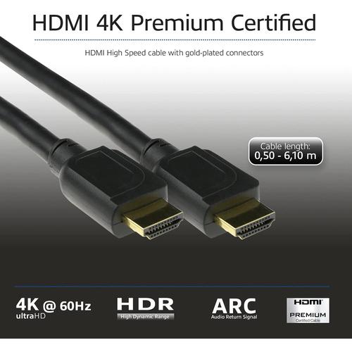 ACT 3 meter HDMI High Speed premium certified kabel v2.0 HDMI-A male - HDMI-A male - Image 2
