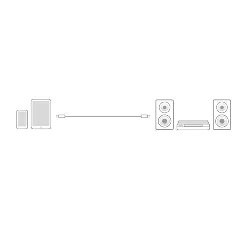 ACT 3 meter High Quality stereo audio aansluitkabel 3,5 mm stereo jack male - male - Image 4
