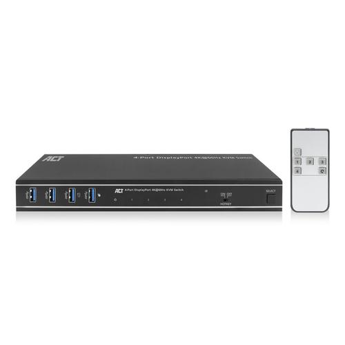 ACT 4-Poorts DisplayPort 4K@60Hz KVM Switch - Image 1