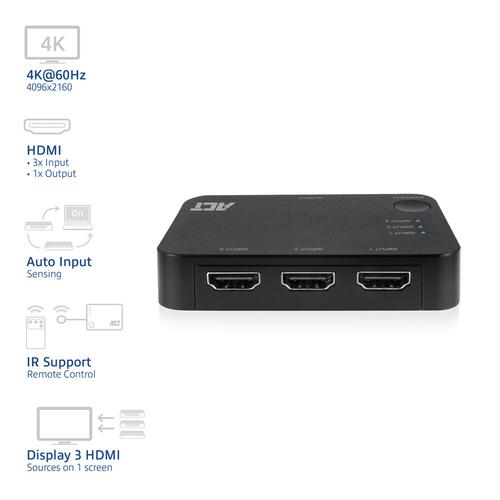 ACT 4K HDMI Switch 3x1 - Image 5