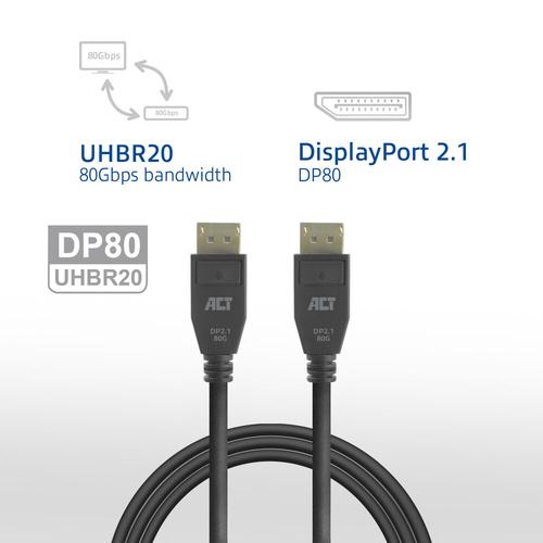 ACT AK4082 DisplayPort kabel 2 m Zwart - Image 5