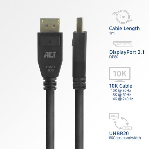 ACT AK4083 DisplayPort kabel 3 m Zwart - Image 2