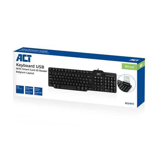 ACT Bekabeld toetsenbord met Smartcard lezer (Azerty/BE layout) - Image 7