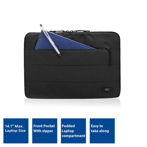ACT City laptop sleeve voor laptops tot 14,2”, gemaakt van gerecyclede plastic flessen - Image 6