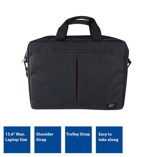 ACT City schoudertas voor laptops tot 16,1”, gemaakt van gerecyclede plastic flessen - Image 3