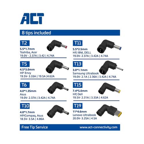 ACT Compacte laptoplader 65W (voor laptops tot 15,6 inch) - Image 5