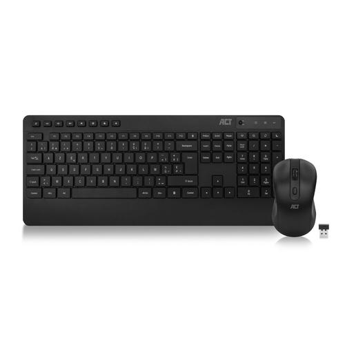 ACT Draadloos toetsenbord en muisbundel (Azerty), stille klik, milieuvriendelijk, gemaakt van gerecycled materiaal - Image 1