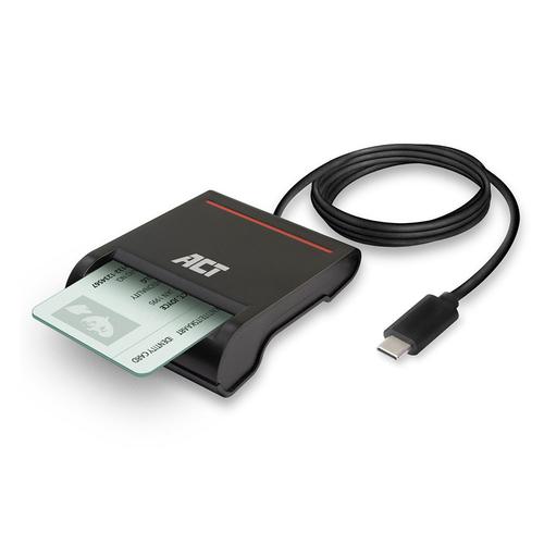 ACT Externe USB-C Smartcard eID Kaartlezer, zwart - Image 4