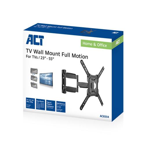 ACT Full motion TV en monitor wandsteun, 23" tot 55", VESA - Image 10