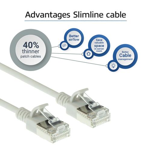 ACT Grijze 2 meter LSZH U/FTP CAT6A datacenter slimline patchkabel snagless met RJ45 connectoren - Image 4