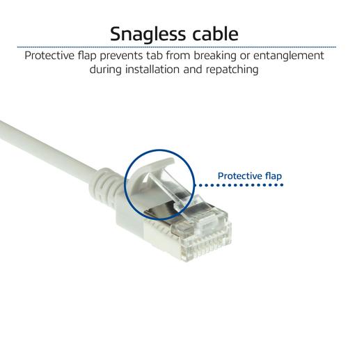 ACT Grijze 2 meter LSZH U/FTP CAT6A datacenter slimline patchkabel snagless met RJ45 connectoren - Image 5