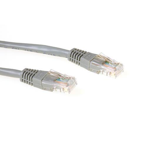 ACT Grijze 5 meter U/UTP CAT6 patchkabel met RJ45 connectoren - Image 1