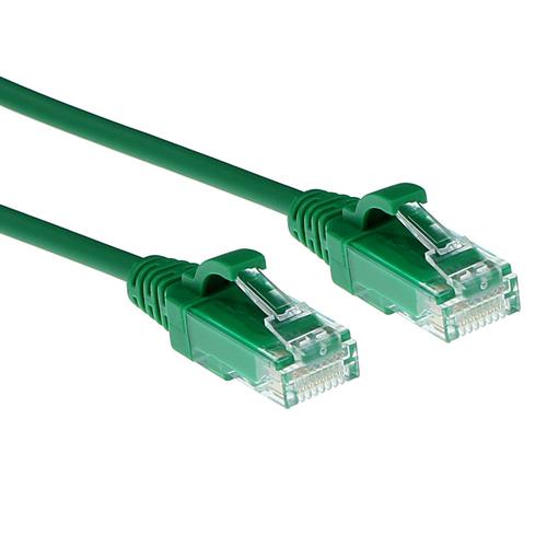 ACT Groene 0.5 meter LSZH U/UTP CAT6 datacenter slimline patchkabel snagless met RJ45 connectoren - Image 1