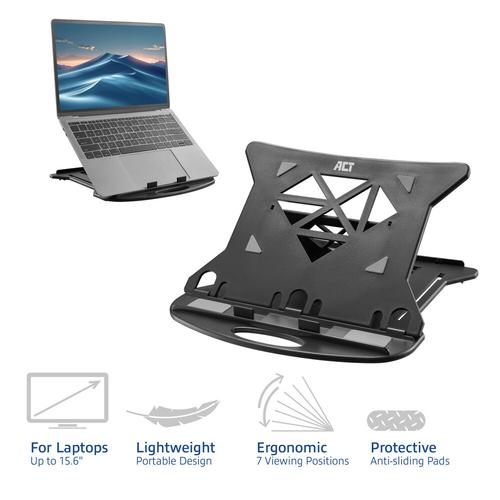 ACT Laptopstandaard, inklapbaar, hoogte verstelbaar in 7 standen - Image 3