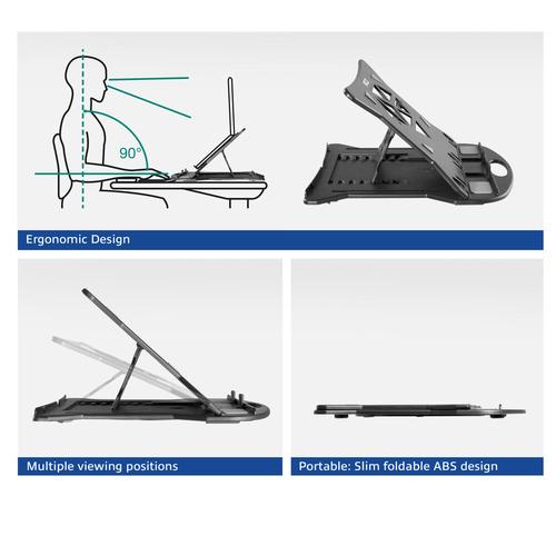 ACT Laptopstandaard, inklapbaar, hoogte verstelbaar in 7 standen - Image 4