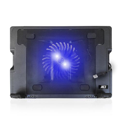 ACT Laptopstandaard, met ventilator, hoogte verstelbaar in 5 standen, 2-poorts hub - Image 6