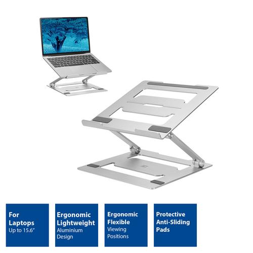 ACT Laptopstandaard aluminium, opvouwbaar, traploos in hoogte verstelbaar - Image 4