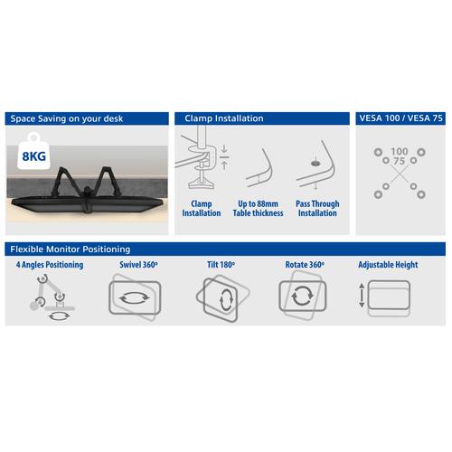 ACT Monitorarm 32", 2 schermen - Image 4