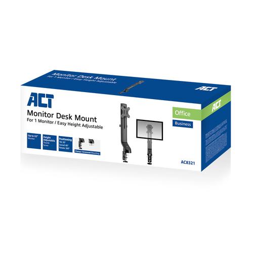 ACT Monitorarm 32" office, 1 scherm, eenvoudig in hoogte verstelbaar - Image 8