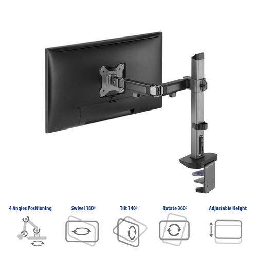 ACT Monitorarm 32" office, 1 scherm, zilver - Image 3