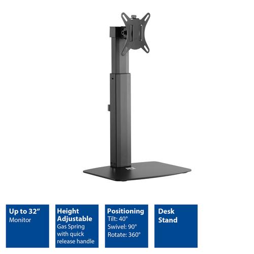 ACT Monitorarm 32" office, op voet met gasveer, 1 scherm - Image 6