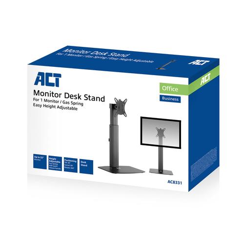 ACT Monitorarm 32" office, op voet met gasveer, 1 scherm - Image 9