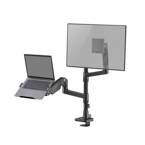ACT Monitorarm 49" met laptophouder office premium, gasveer, paalbevestiging, 1 scherm - Image 6