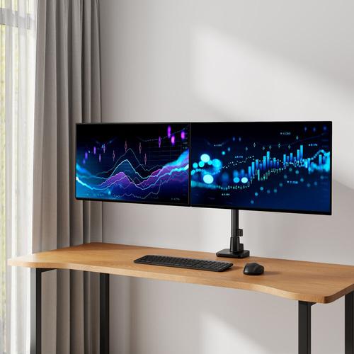 ACT Monitorarm 49" office premium, gasveer, paalbevestiging, 2 schermen - Image 2