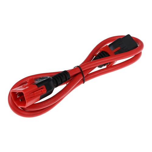 ACT Netsnoer C13 IEC Lock+ - C14 IEC Lock Dual Locking rood 1,5 m, PC3614 - Image 2