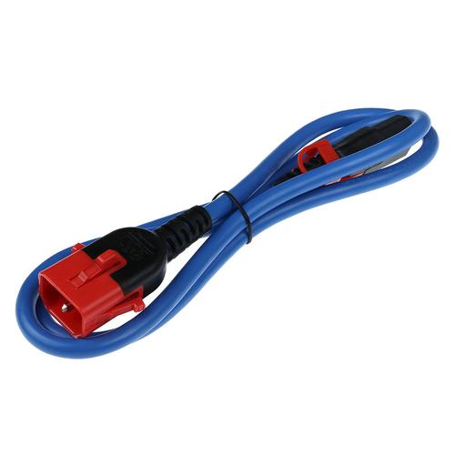 ACT Netsnoer C13 IEC Lock+ - C14 IEC Lock Dual Locking blauw 1 m, PC3619 - Image 2