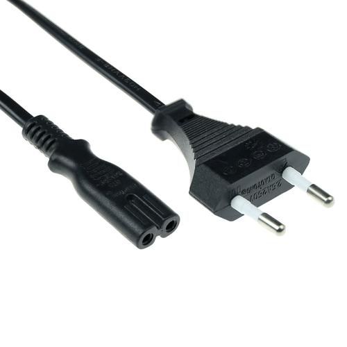 ACT Netsnoer Euro male - C7 female zwart 3 m - Image 1