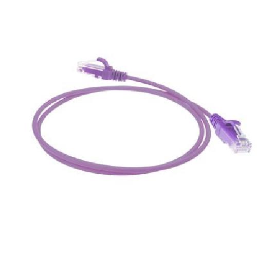 ACT Paarse 1 meter LSZH U/UTP CAT6 datacenter slimline patchkabel snagless met RJ45 connectoren - Image 2