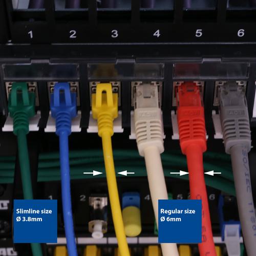 ACT Rode 1 meter LSZH U/FTP CAT6A datacenter slimline patchkabel snagless met RJ45 connectoren - Image 8