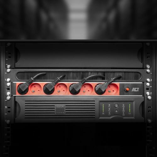 ACT Stekkerdoos PDU 19" C14 IEC60320 8-voudig type E, 3m H05VV-F 3G1.0 - Image 5
