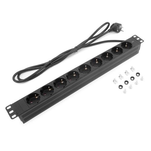 ACT Stekkerdoos PDU 19" CEE7/7 9-voudig type F, 3m H05VV-F 3G1.5 - Image 4