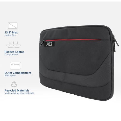 ACT Suburb Laptop Sleeve 13,3", gemaakt van gerecyclede plastic flessen - Image 3