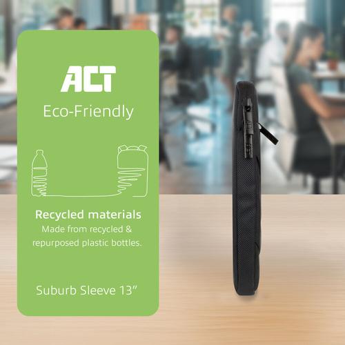 ACT Suburb Laptop Sleeve 13,3", gemaakt van gerecyclede plastic flessen - Image 6