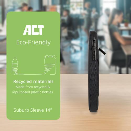 ACT Suburb Laptop Sleeve 14,1", gemaakt van gerecyclede plastic flessen - Image 6