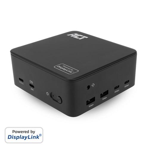 ACT Universeel USB-C Dockingstation 4K, voor 3 HDMI/DisplayPort monitoren, DisplayLink